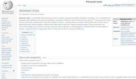 
							         Adrenal crisis - Wikipedia								  
							    