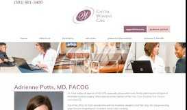 
							         Adrienne Potts, MD FACOG Capital Women's Care OBGYN Doctor ...								  
							    