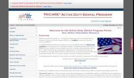 
							         ADSM/AGR - The Active Duty Dental Program - Active Duty Service ...								  
							    