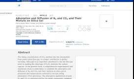 
							         Adsorption and Diffusion of N2 and CO2 and Their Mixture on ...								  
							    