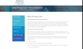 
							         Adult Primary Care Services at Andover Medical Center								  
							    