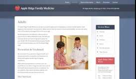 
							         Adult Services | Apple Ridge Family Medicine								  
							    