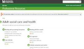 
							         Adult social care and health | Leicestershire County Council ...								  
							    