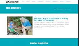 
							         Adult Volunteers | Alexandria Zoo								  
							    