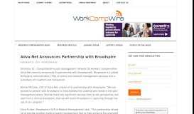 
							         Adva-Net Announces Partnership with Broadspire - WorkCompWire								  
							    
