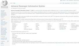 
							         Advance Passenger Information System - Wikipedia								  
							    