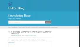 
							         Advanced Customer Portal Guide: Customer Interface – Utility Billing								  
							    