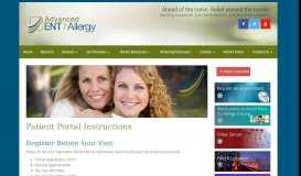 
							         Advanced ENT and Allergy Resources Patient Portal Instructions ...								  
							    