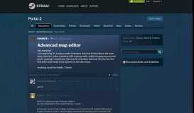 
							         Advanced map editor :: Portal 2 General Discussions								  
							    