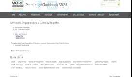 
							         Advanced Opportunities - Pocatello/Chubbuck SD25								  
							    