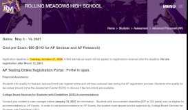 
							         Advanced Placement (AP) - Rolling Meadows High School								  
							    