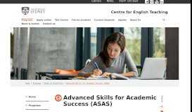 
							         Advanced Skills for Academic Success (ASAS) - Centre for English ...								  
							    