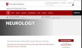 
							         Advanced Specialty Care - Neurology | Stony Brook Medicine								  
							    