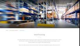 
							         advanced supply chain group | warehousing and origin logistics								  
							    