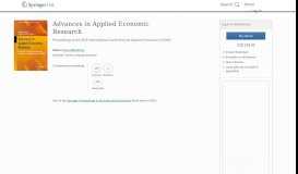 
							         Advances in Applied Economic Research - Springer Link								  
							    