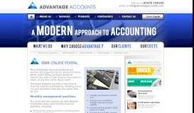 
							         Advantage Accounts: Online portal								  
							    