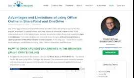 
							         Advantages and Limitations of using Office Online in SharePoint and ...								  
							    