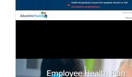 
							         Adventist Health Employee Health Plan								  
							    