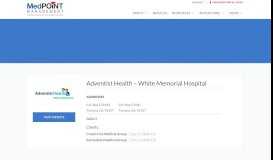 
							         Adventist Health – White Memorial Hospital - MedPOINT Management								  
							    