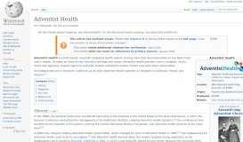 
							         Adventist Health - Wikipedia								  
							    