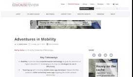 
							         Adventures in Mobility | EDUCAUSE								  
							    