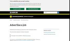 
							         Advertise a job - GOV.UK								  
							    