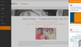 
							         Advice Sheet - Friends and Family Test (FFT) - Isopharm Training								  
							    