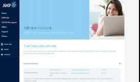 
							         Adviser insurance contacts - AMP adviser support								  
							    