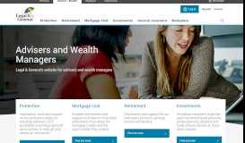 
							         Advisers and Wealth Managers - Legal & General								  
							    