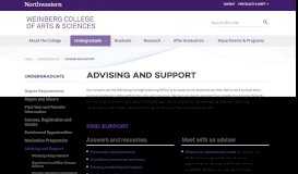 
							         Advising and Support: Weinberg College - Northwestern University								  
							    