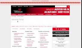 
							         Advising Portal, Home | University of Cincinnati, University of Cincinnati								  
							    