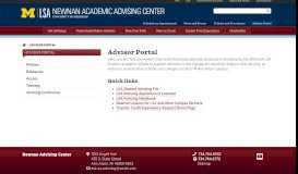 
							         Advisor Portal | U-M LSA Newnan Advising Center								  
							    