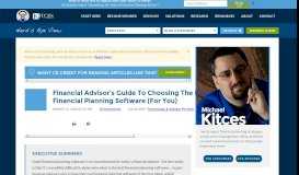 
							         Advisor's Guide To The Best Financial Planning Software - Kitces.com								  
							    