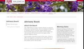 
							         Advisory Board :: Valencia Campus | The University of New Mexico								  
							    