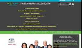 
							         Advocare Morristown Pediatric Associates: Home								  
							    