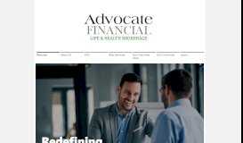 
							         ADVOCATE FINANCIAL Life & Health Brokerage - Welcome								  
							    