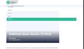 
							         AdWords News Woche 37/2018 - adseed.de | AdWords Agentur								  
							    