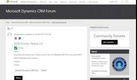 
							         ADX Portals Partial Url - Microsoft Dynamics CRM Forum Community ...								  
							    