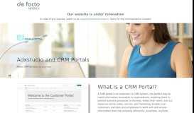 
							         Adxstudio and Microsoft CRM Portals - DeFacto								  
							    