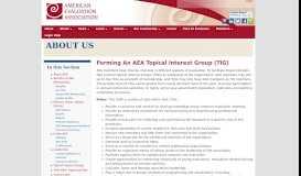 
							         AEA - American Evaluation Association : TIG Formation								  
							    