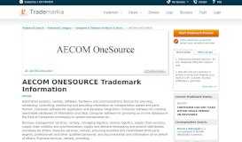 
							         AECOM ONESOURCE Trademark of AECOM. Serial Number ...								  
							    