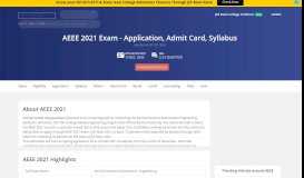 
							         AEEE 2019 Exam – Dates, Application Form, Syllabus, Pattern, Eligibility								  
							    