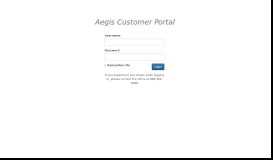 
							         Aegis Dashboard - Customer Portal								  
							    