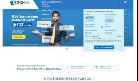 
							         Aegon Life Insurance - Buy Life Insurance Plans & Policy Online								  
							    
