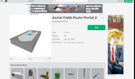 
							         Aerial Faith PLate Portal 2 - Roblox								  
							    