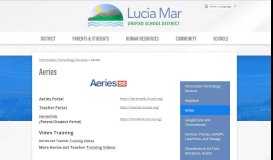 
							         Aeries - District Departments - Lucia Mar Unified School District								  
							    