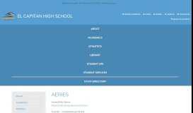 
							         Aeries - - El Capitan High School - Merced Union High School District								  
							    