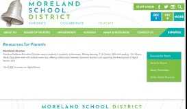 
							         Aeries for Parents – Resources – Moreland School District								  
							    