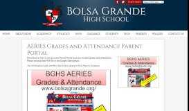 
							         AERIES Grades and Attendance Parent Portal - Bolsa Grande High ...								  
							    