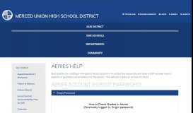 
							         Aeries Help - Merced Union High School District								  
							    